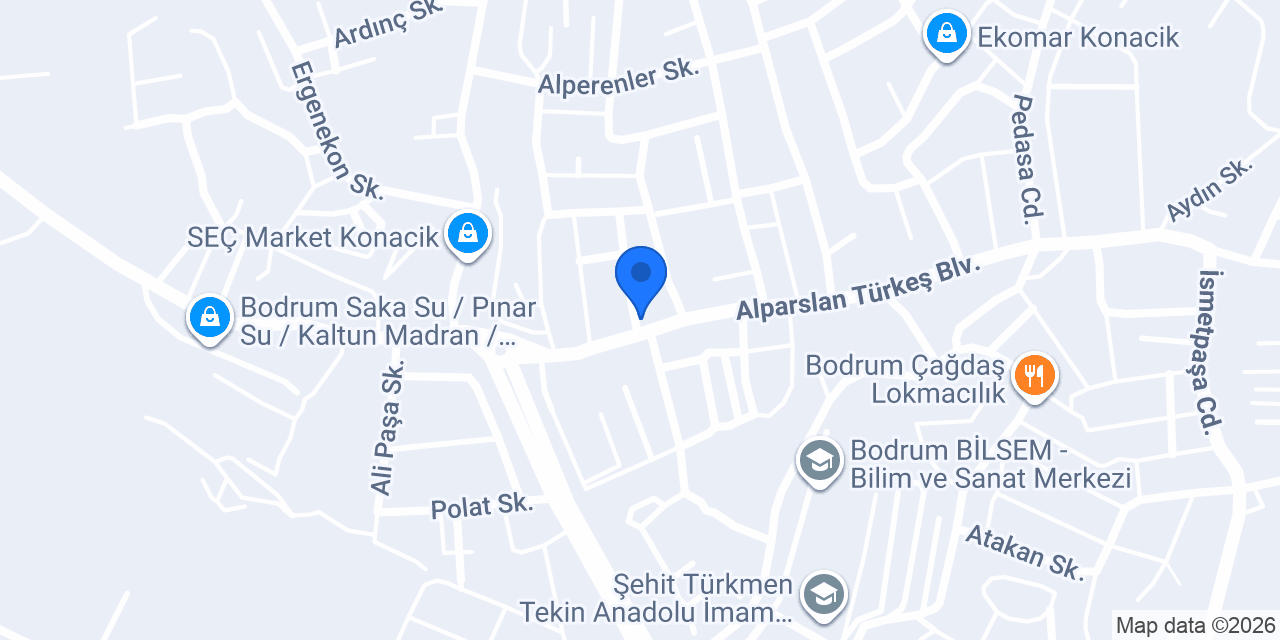 Volkan Kuaför Konacık Bodrum konumu