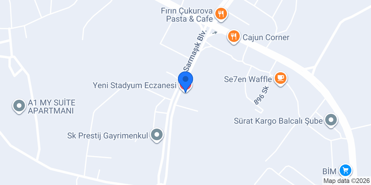 Yeni Stadyum Eczanesi konumu