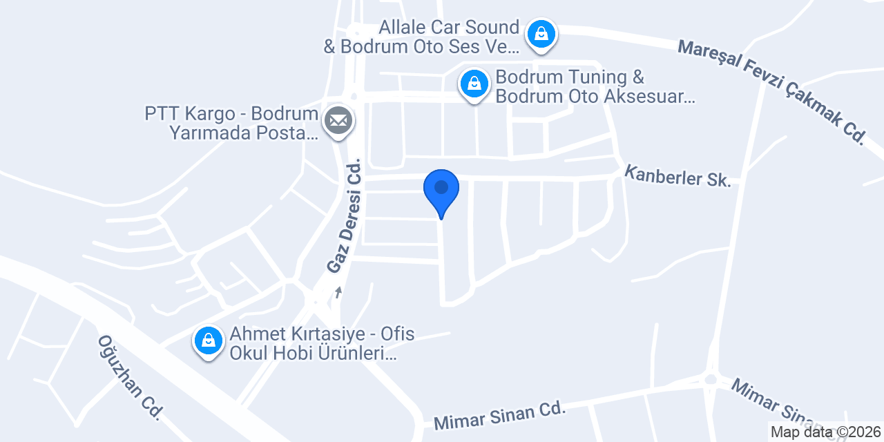 Bodrum Garanti Mobilya konumu