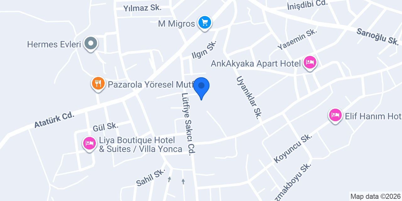 Huzur Apart Otel konumu