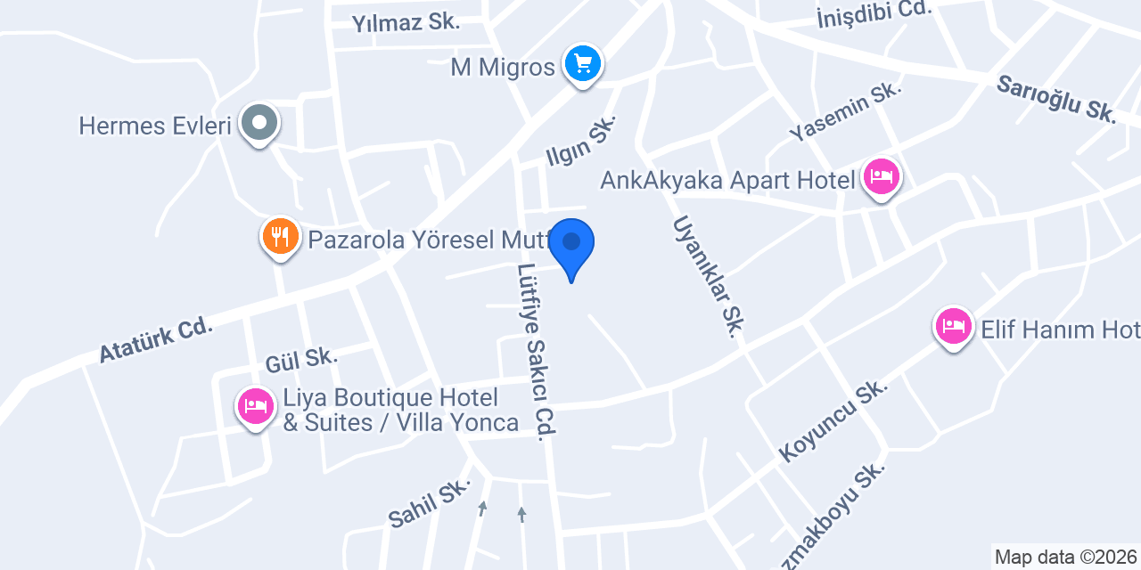 Huzur Han Otel konumu