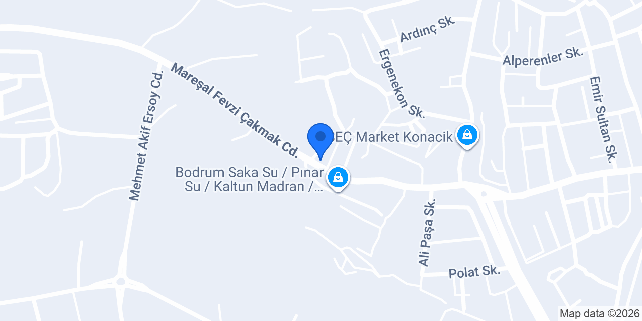 Bodrum Belediyesi 1. Sınıf Atık Getirme Merkezi konumu