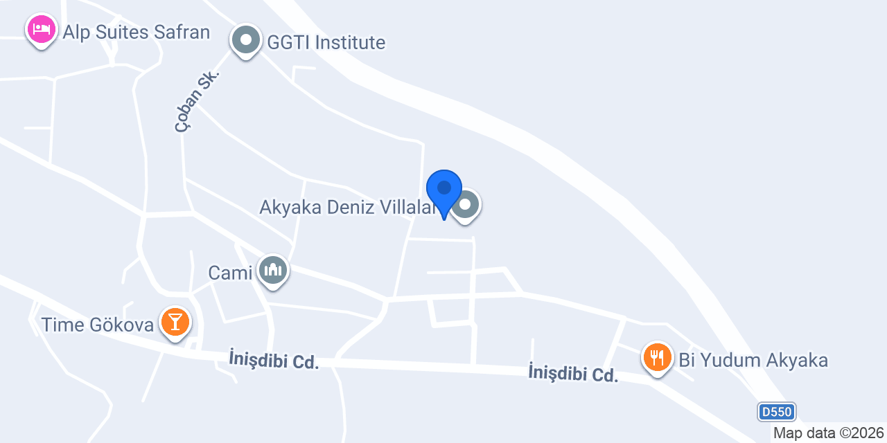 Akyaka Turkuaz Villaları konumu