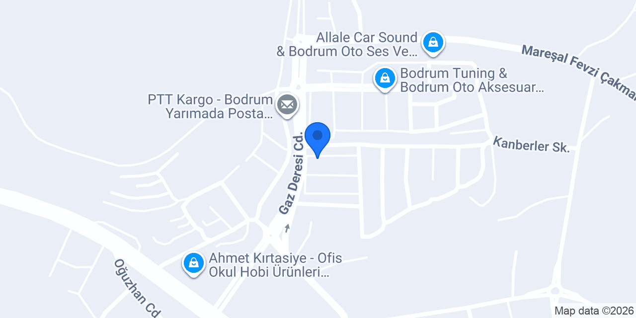 Bodrum Duşakabin İmalat & Yedek Parça konumu