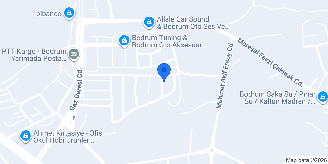 Çakıroğlu Otomotiv Bodrum Özel konumu