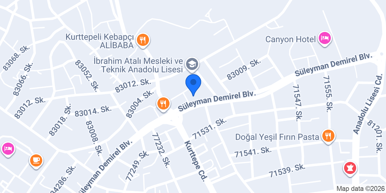 Pizza Taxi Adana Kurttepe konumu