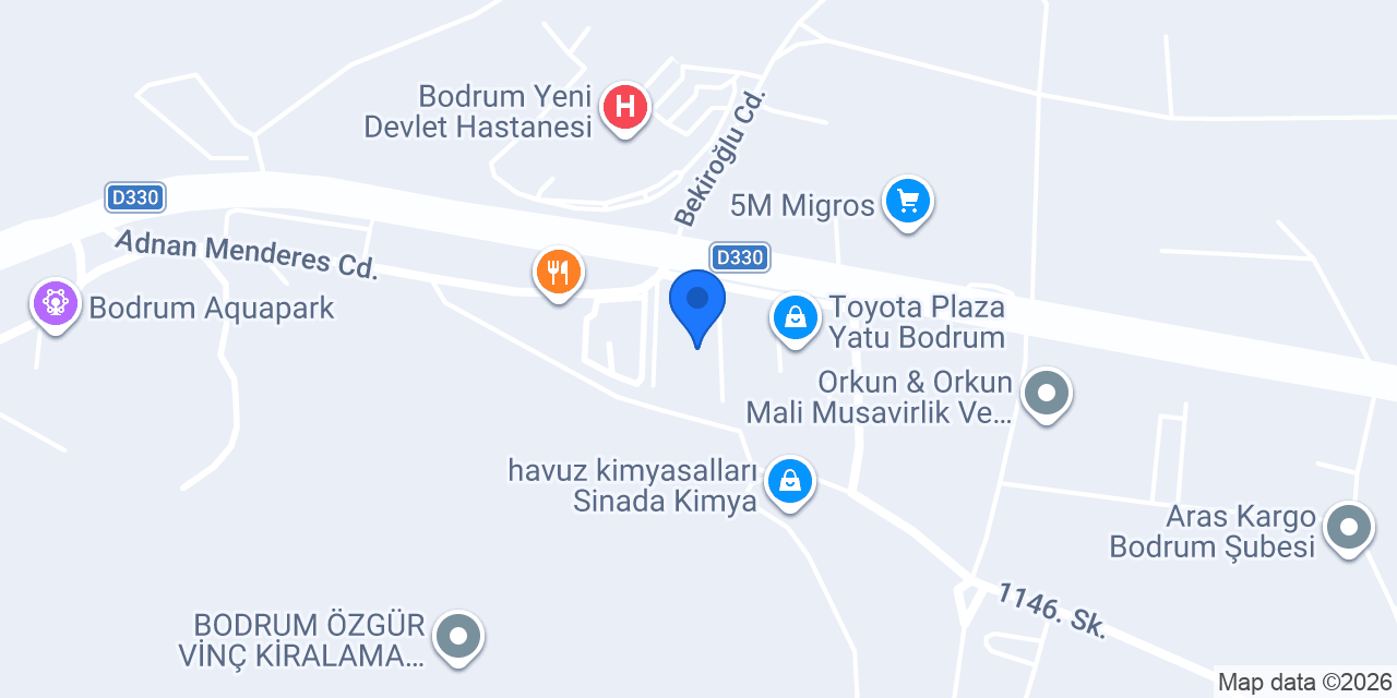 Bodrum Kiralık Depo konumu