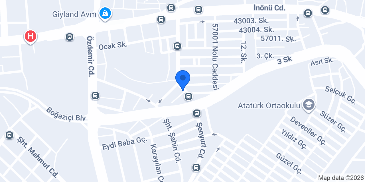 HUZUR BOYA GAZİANTEP konumu