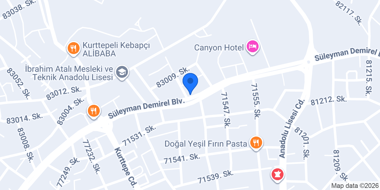Terzi Almera Kuru Temizleme konumu