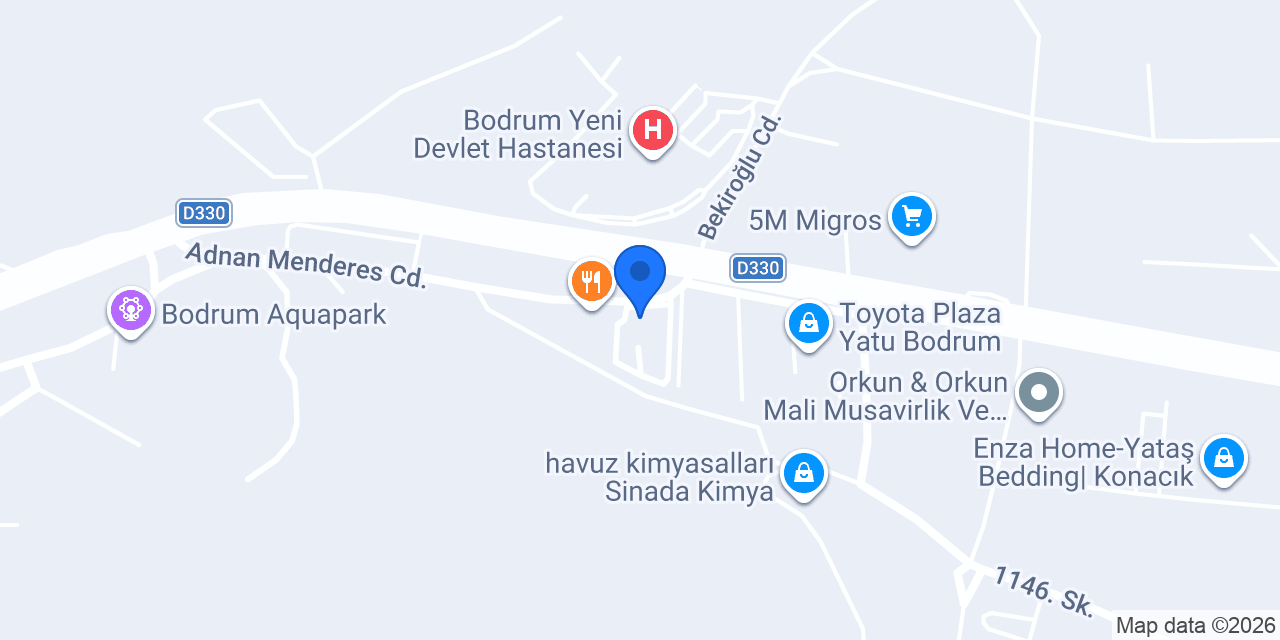 Dacia Kutay Bodrum konumu