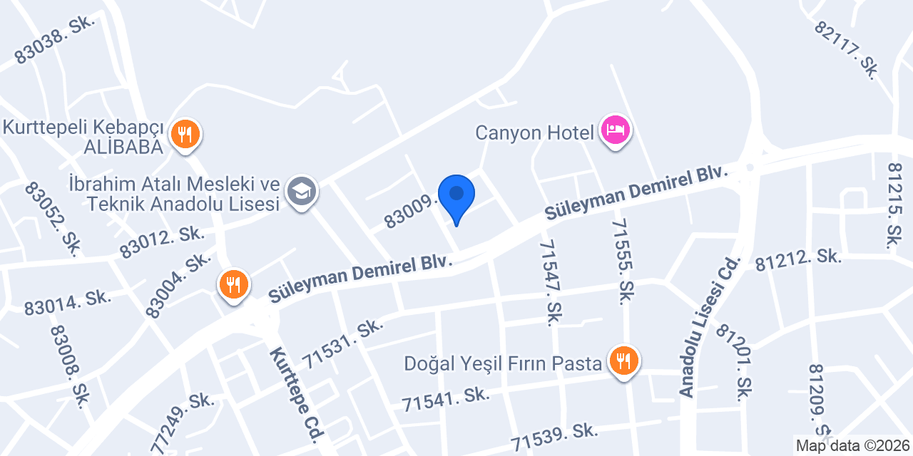 Kütük Mobilya Dizayn konumu