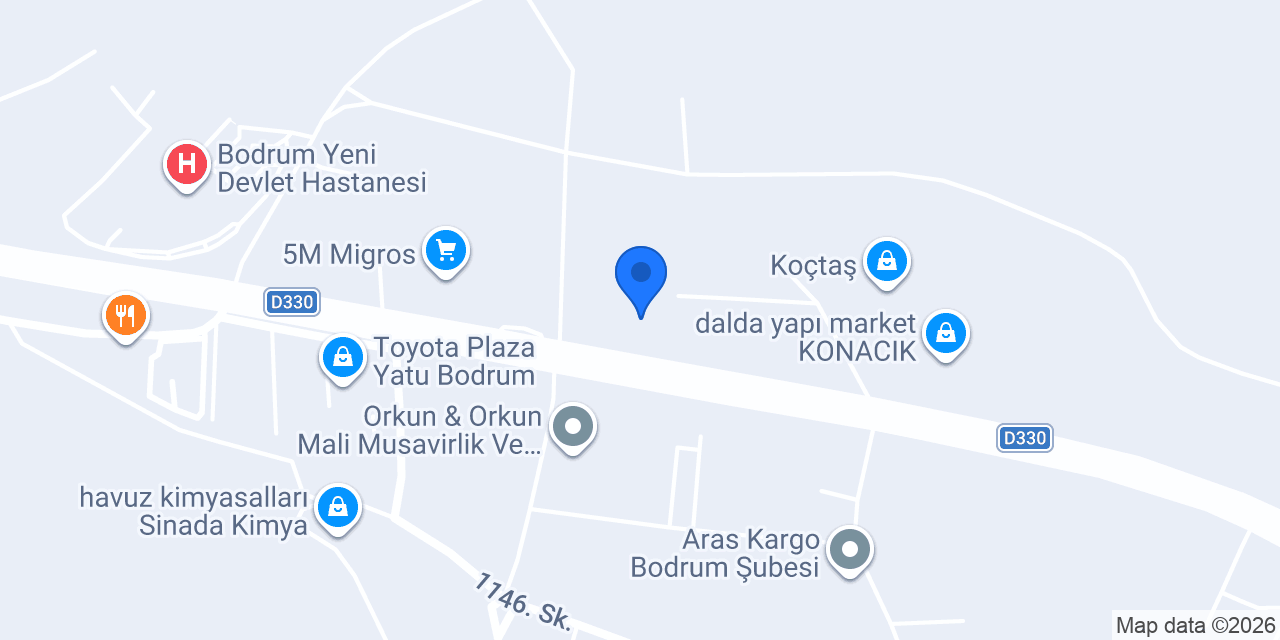Koyuncuoğlu Yapı Market Bodrum Şubesi konumu