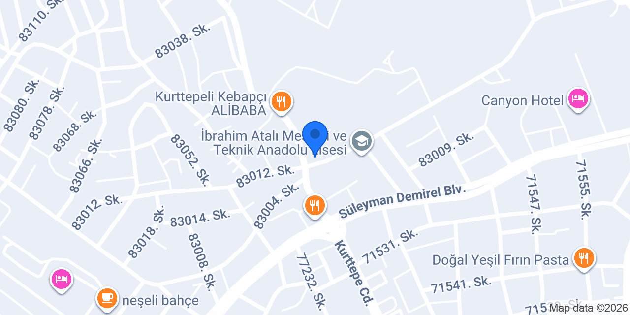 Kurttepe Pirzola Kebap konumu