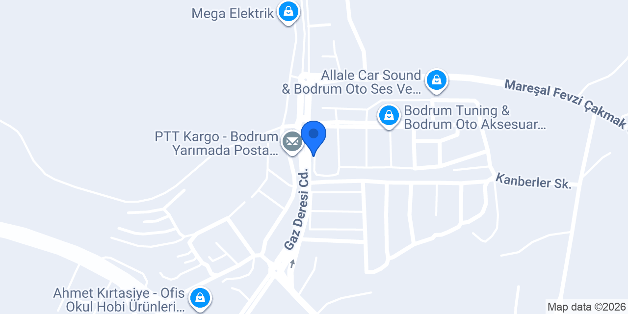 Alman Oto bodrum konumu