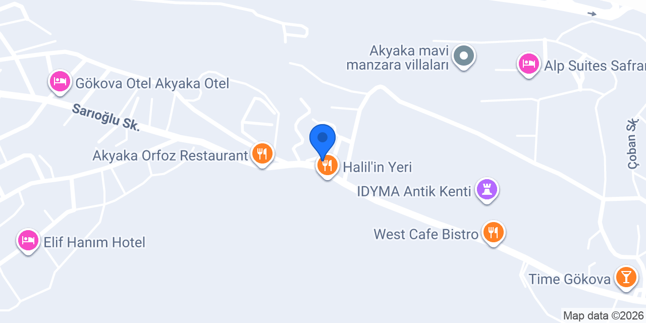Akyaka Villa Marine Otel & Restoran konumu