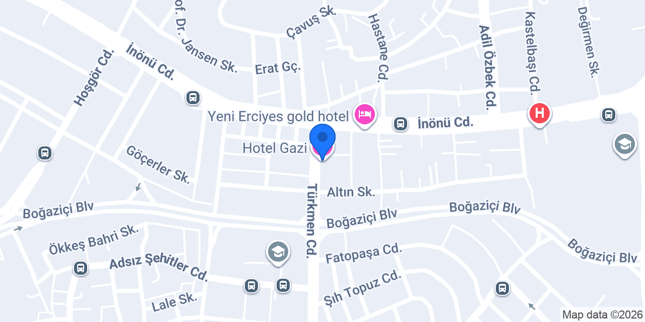 Hotel Gazi konumu