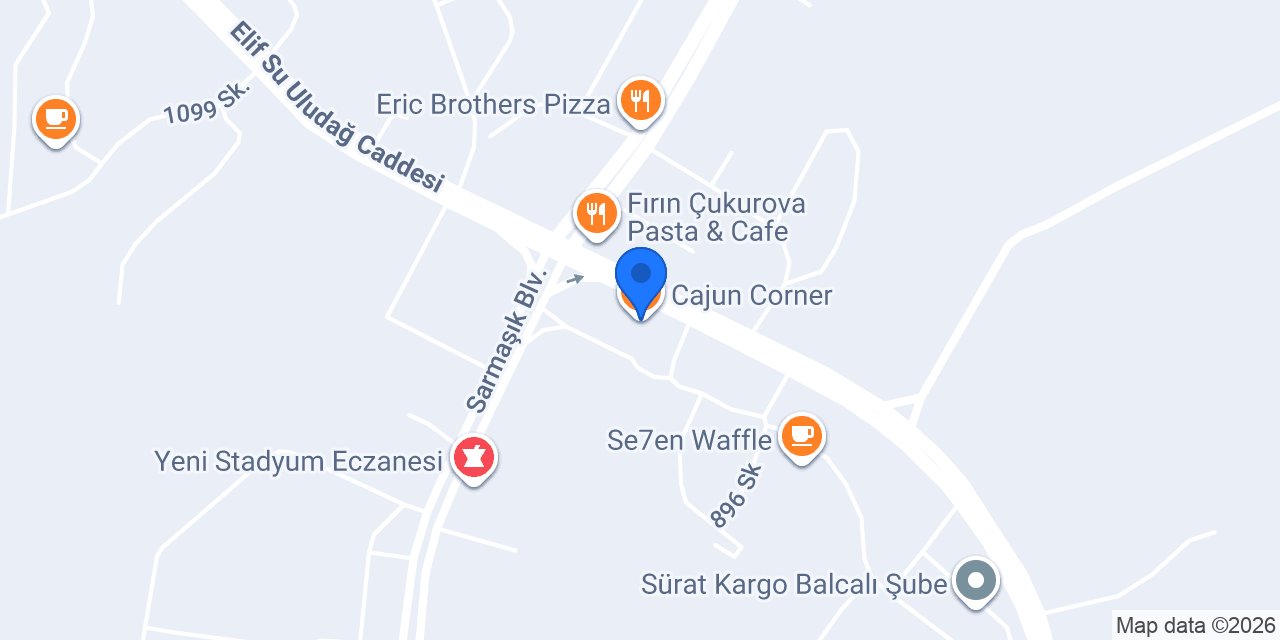 Cajun Corner konumu