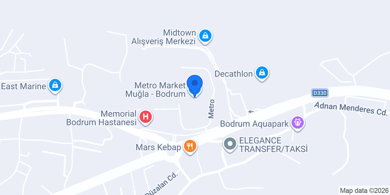 Metro Market Muğla - Bodrum konumu