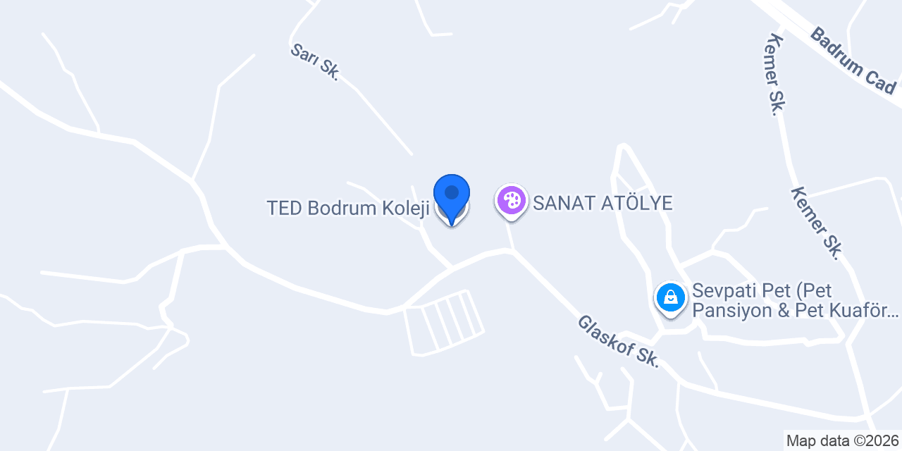 TED Bodrum Koleji konumu