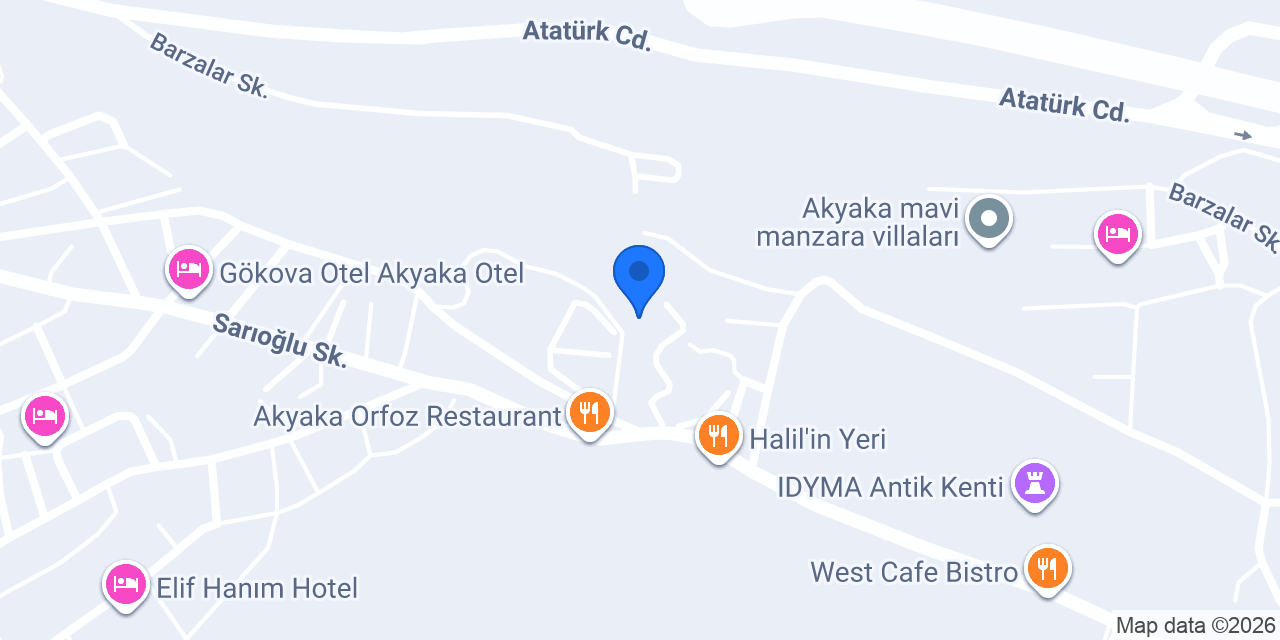Acar Pansiyon konumu