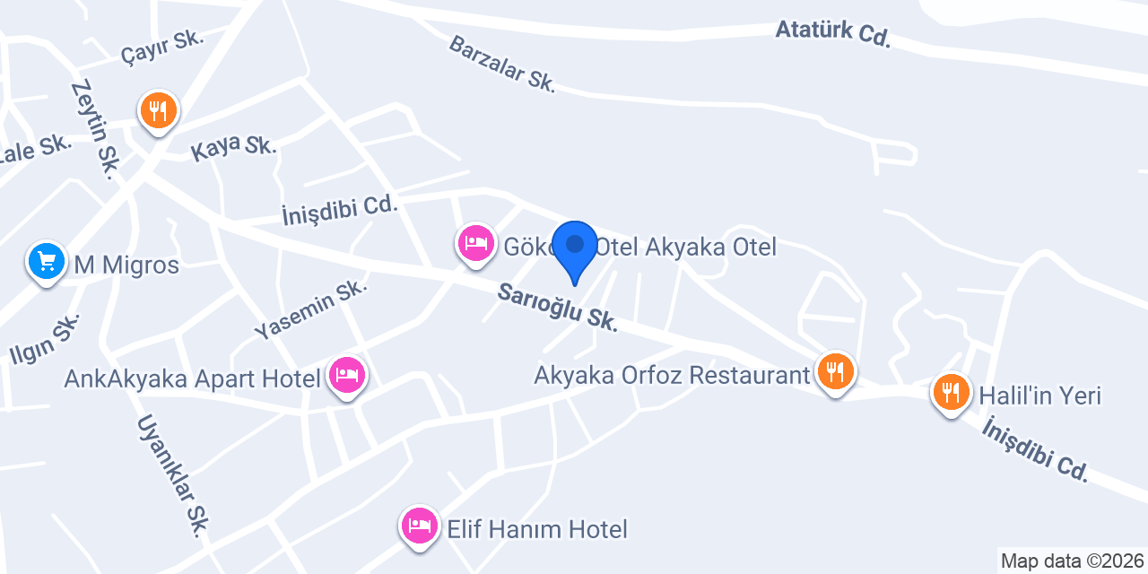 Akyaka Kaya Delsol Otel konumu