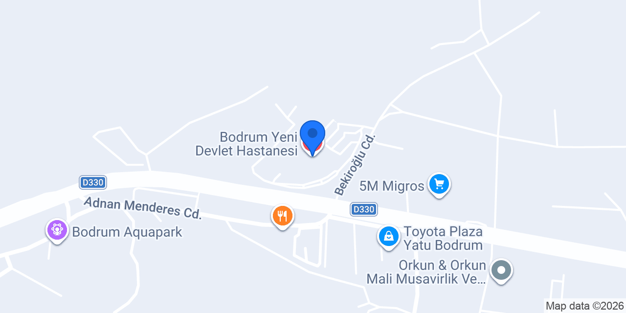 Bodrum Yeni Devlet Hastanesi konumu