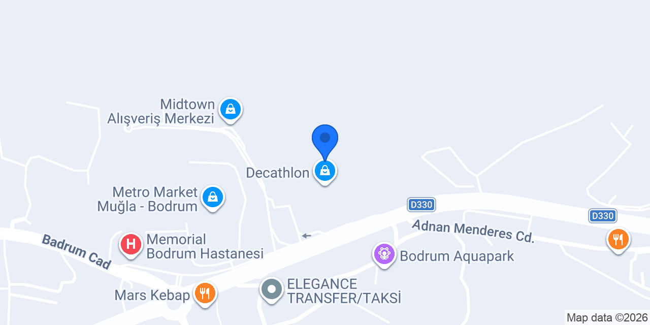Penguen Kitabevi Bodrum Midtown AVM konumu