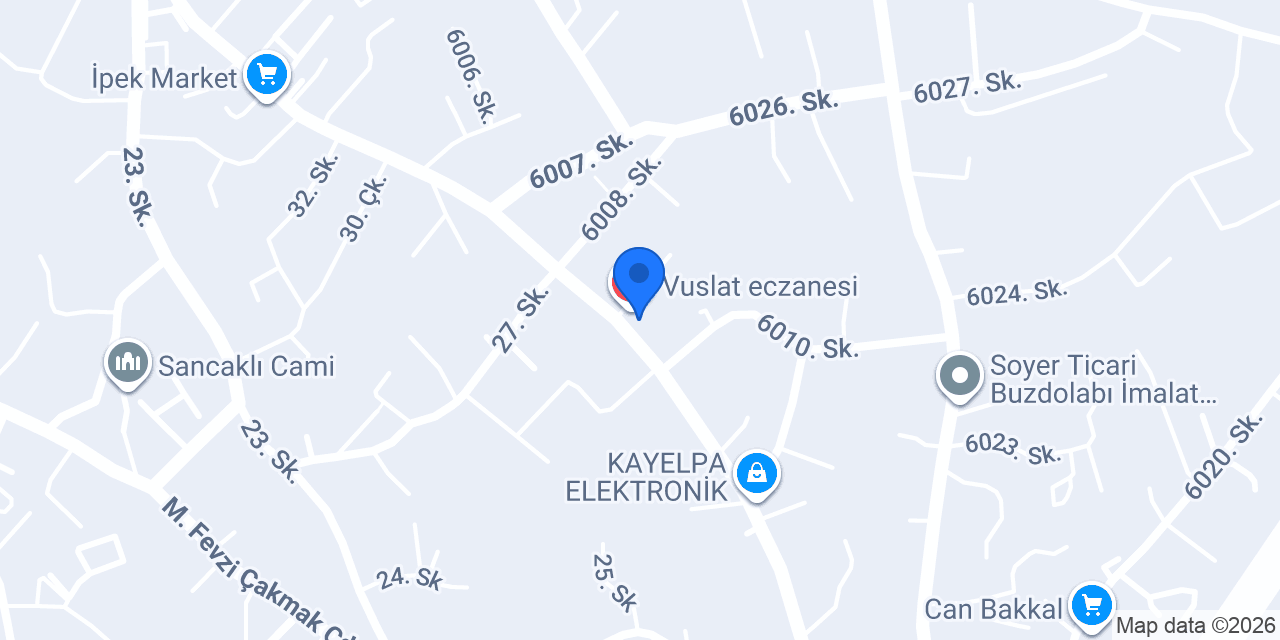 Vuslat eczanesi konumu