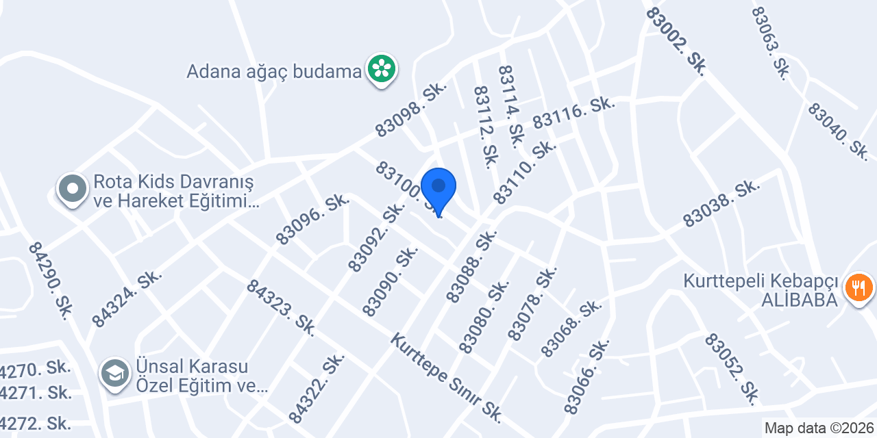 Özel Adana Çağdaş Anaokulu konumu