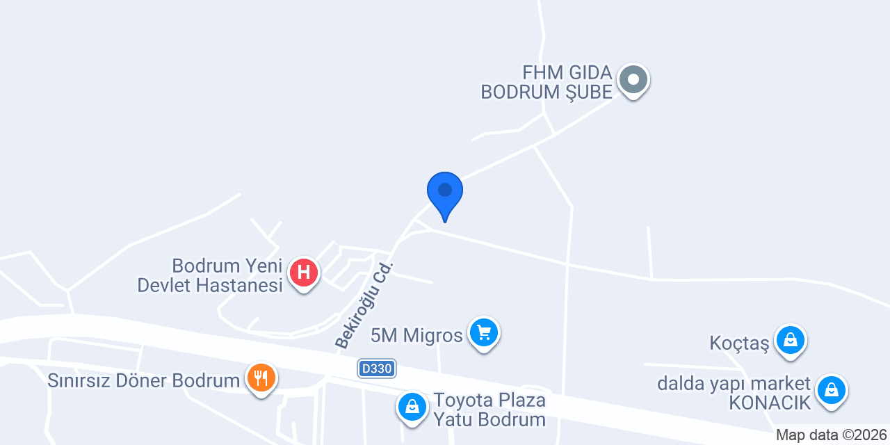 Doğa Okulları Bodrum Kampüsü konumu