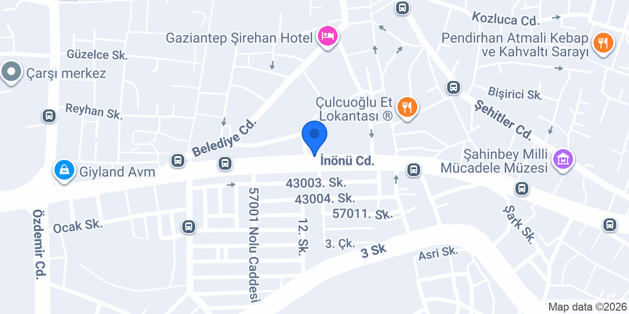 Garanti BBVA Şahinbey Şubesi konumu