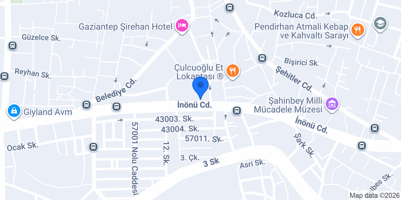 Gaziantep Bayramoğlu Mobilya konumu