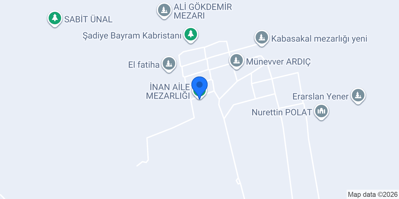 İNAN AİLE MEZARLIĞI konumu