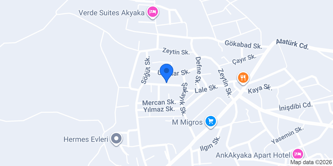 Akyaka Konaklama 1 konumu