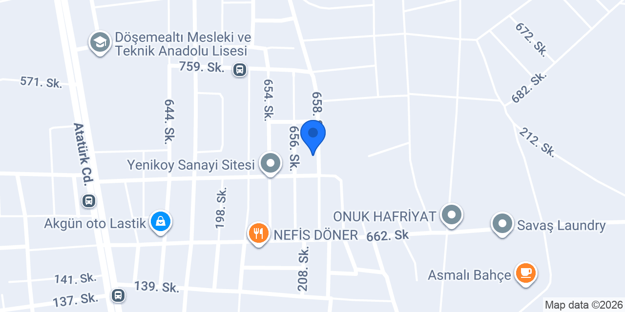 Döşemealtı Oto konumu