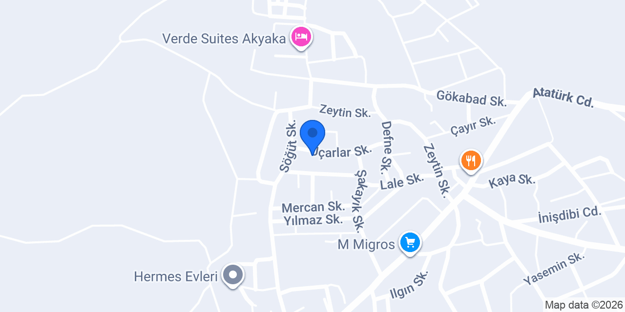 Uçar Pansiyon Akyaka konumu