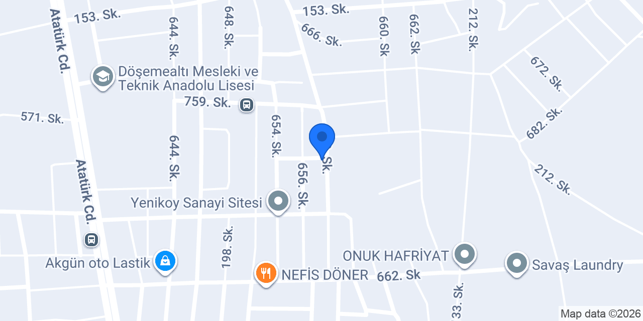 Turan Mobilya Tasarım konumu