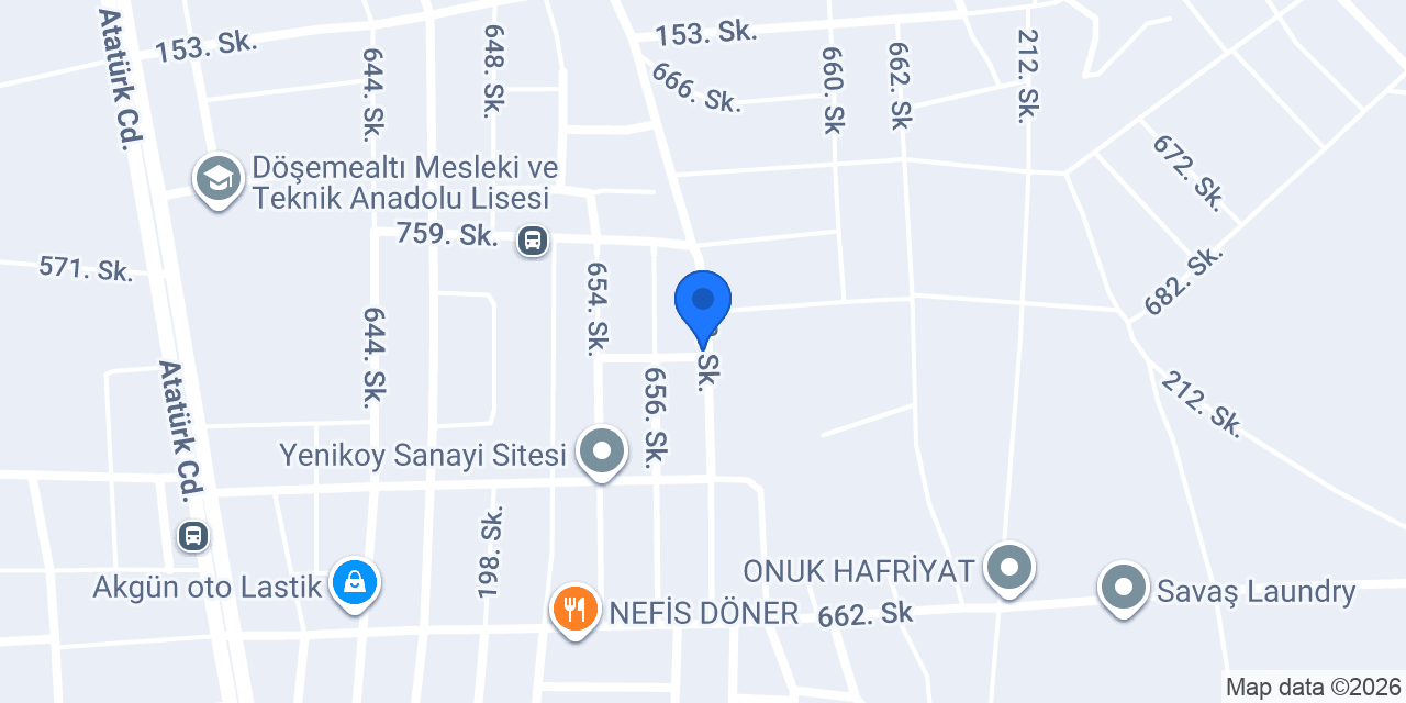 Akbaş Oto Kaporta servis konumu