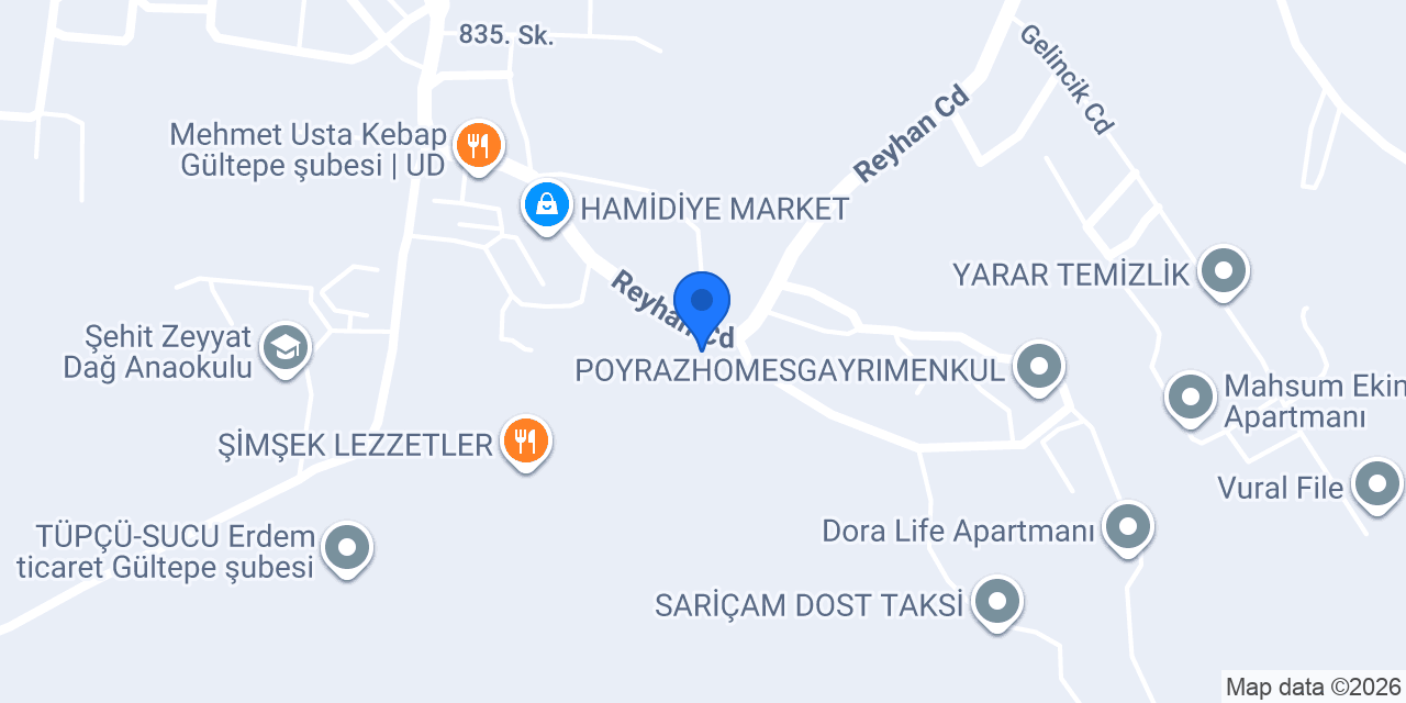 Aksu Mavi Market konumu
