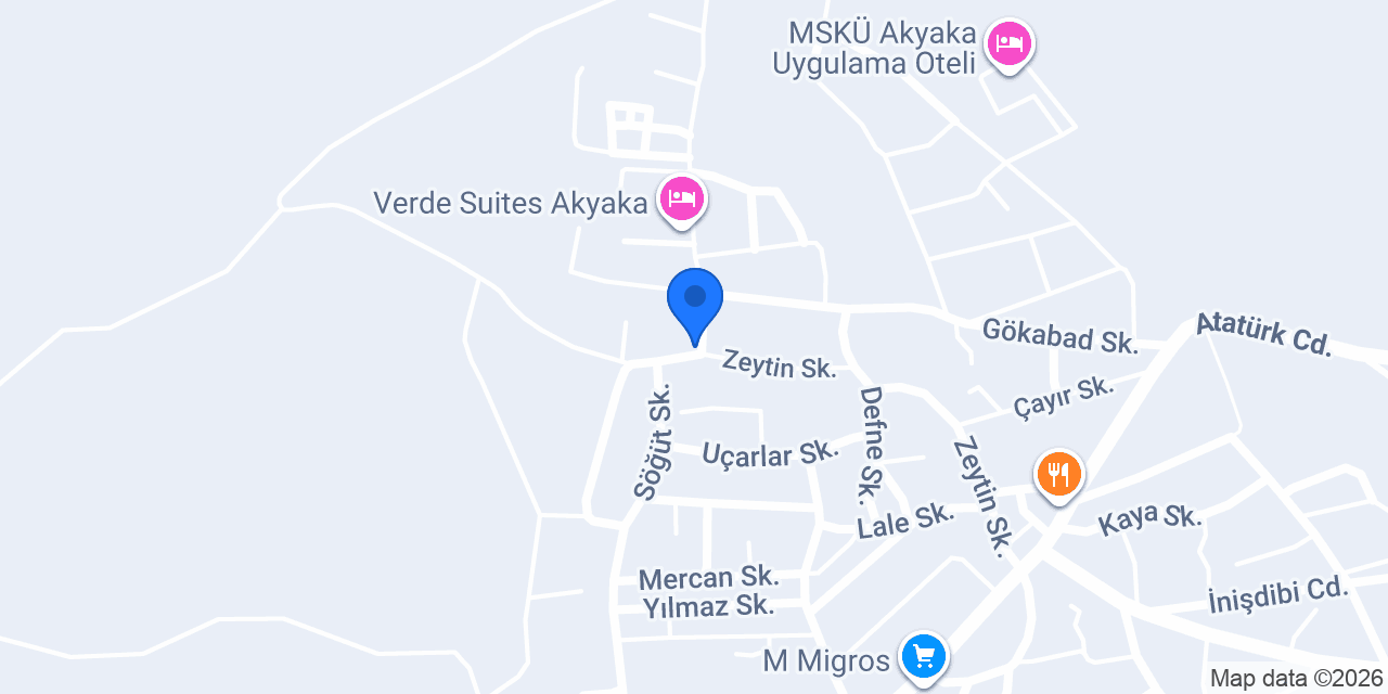 Berceste Akyaka Butik otel konumu