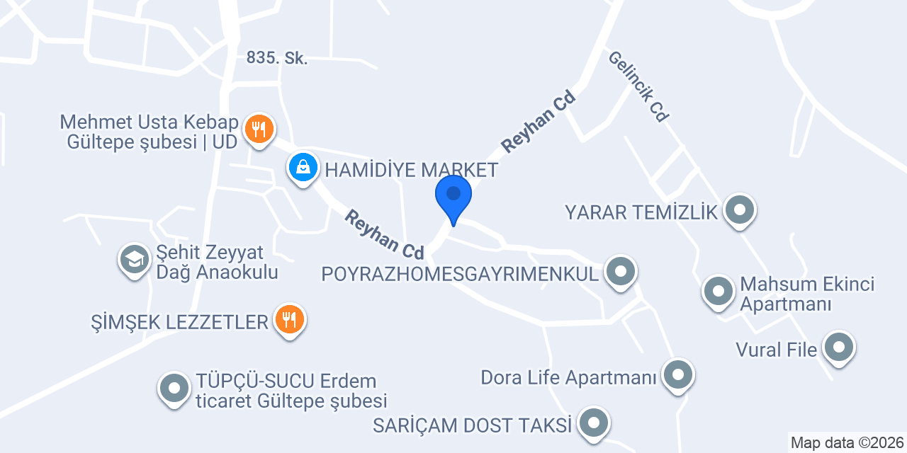 Özlenen Kasap Et Restaurant konumu