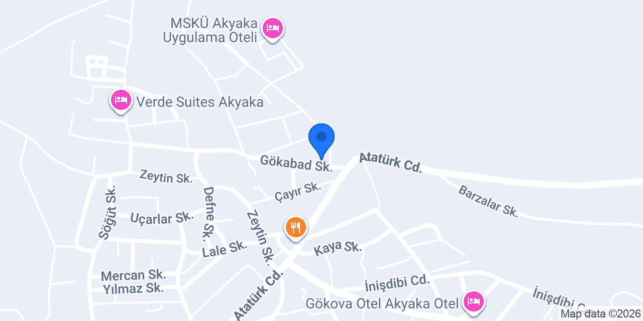 Akyaka Akasya Pansiyon konumu