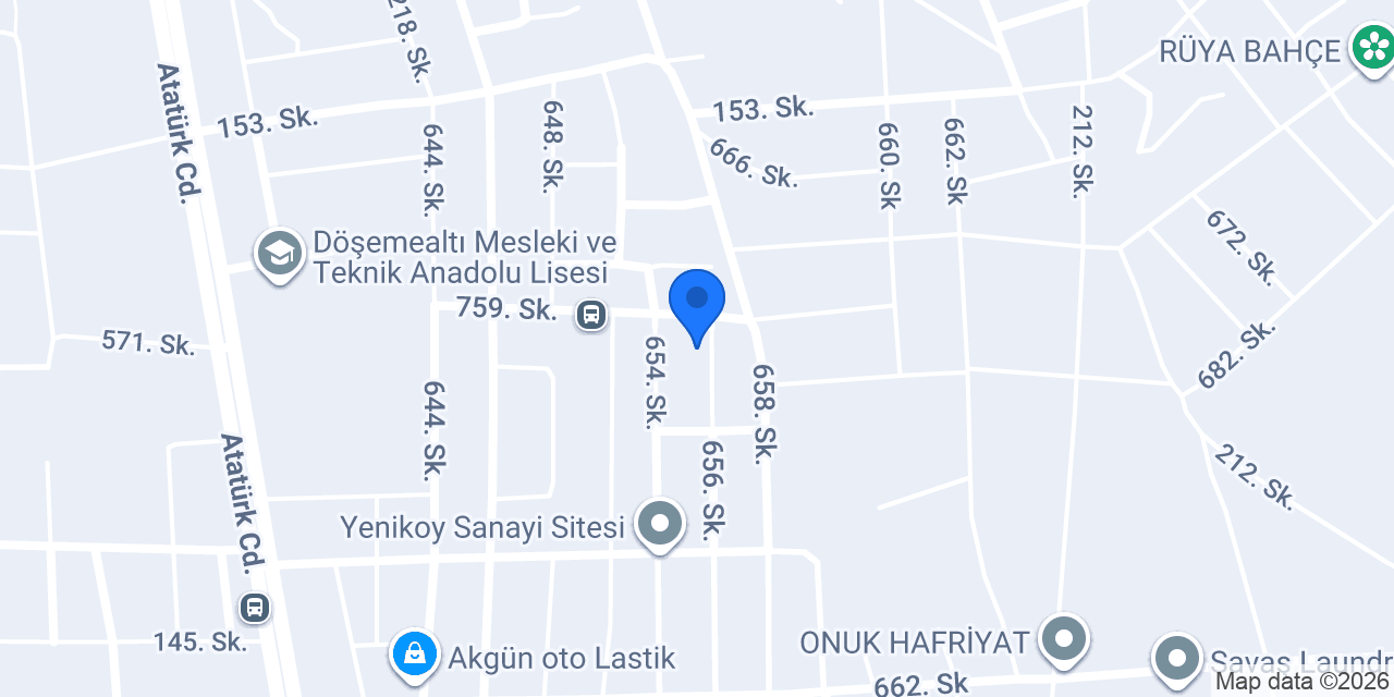 SHN MOBİLYA İÇ MEKAN TASARIMI konumu