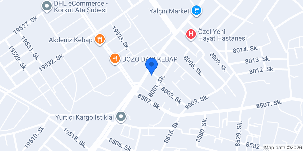 Kahramanmaraş Dondurmacıoğlu Dondurma konumu