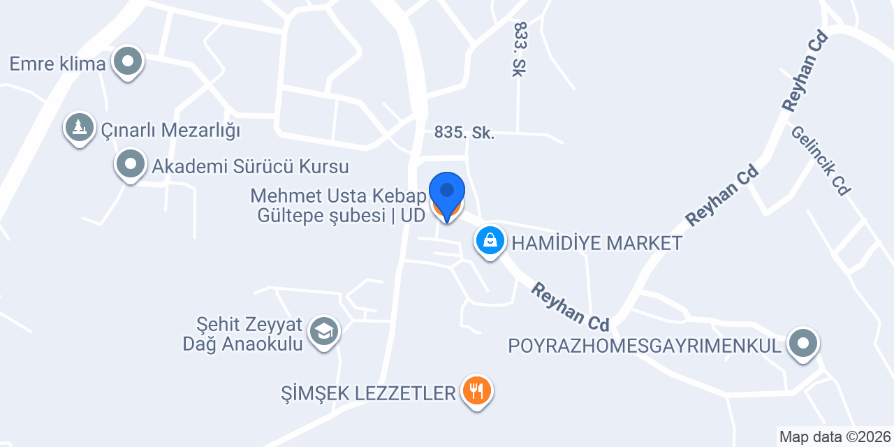 Mehmet Usta Kebap Gültepe şubesi | UD konumu