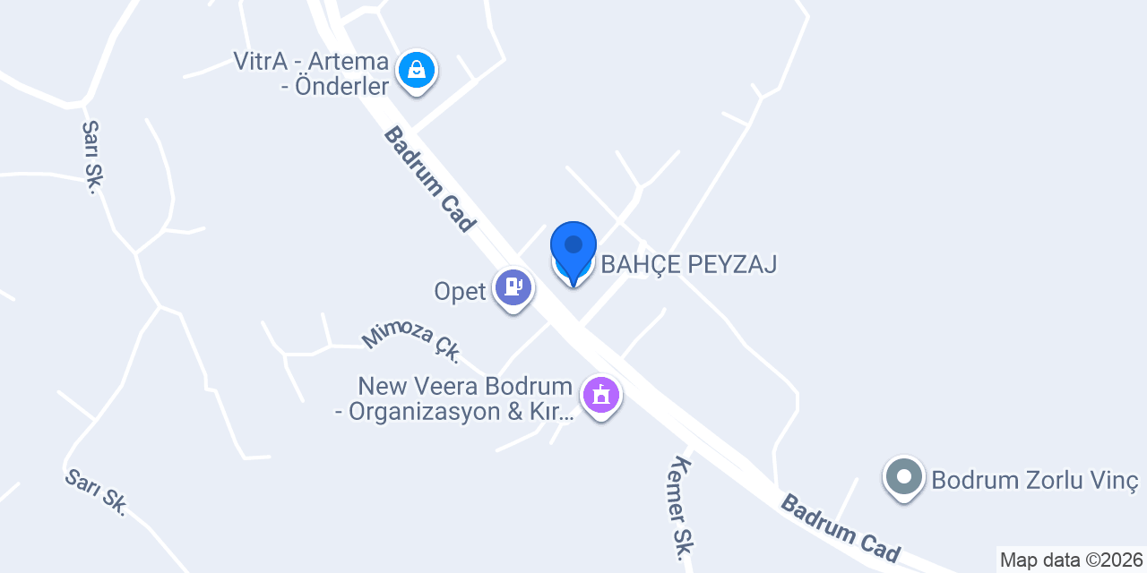 BAHÇE PEYZAJ konumu