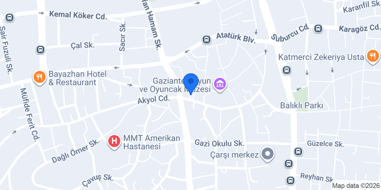 Gaziantep Bey Konağı konumu