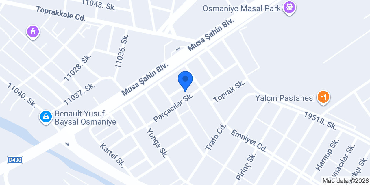 Damcı Mobilya konumu