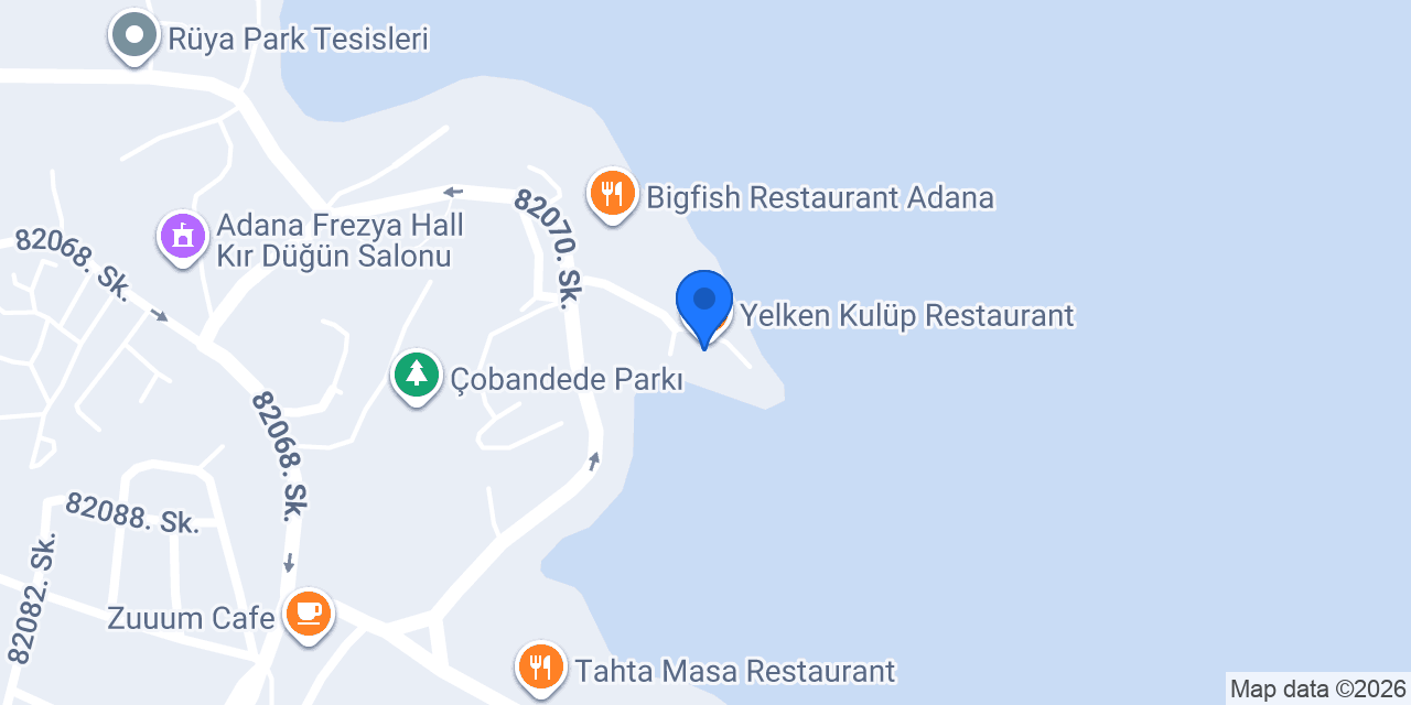 Yelken Kulüp Restaurant konumu
