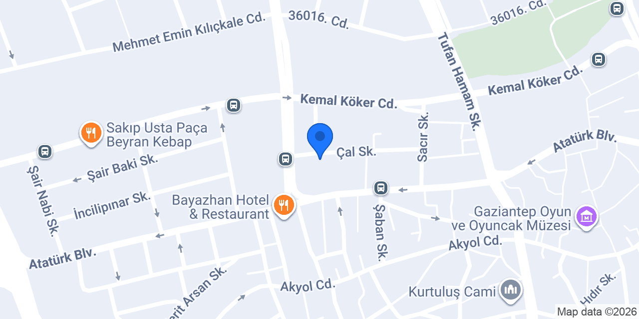 Gaziantep Doğal Terapi Merkezi konumu